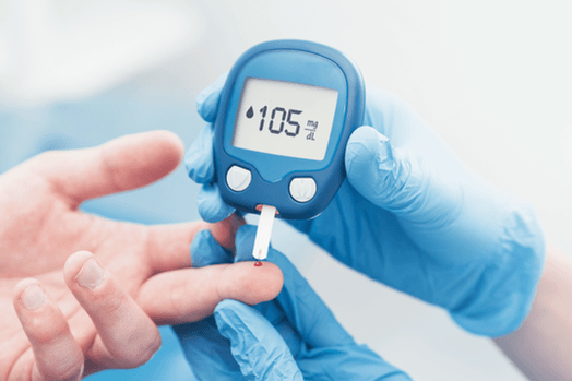 Glukosa maila handitzea odol plasman diabetesa mellitus-en